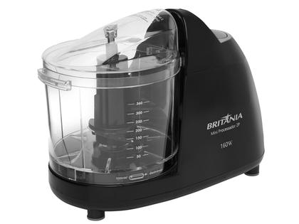 Mini Processador de Alimentos Britânia Preto 2P 160W