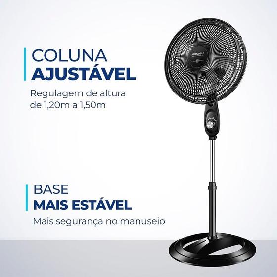 Ventilador Coluna 220V, 40cm, 6 pás, Super Power - VSP-40C-B, MONDIAL